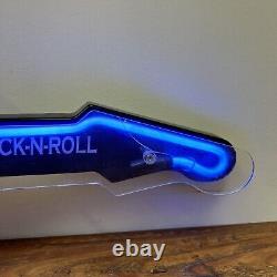 Elvis Presley Guitar Illuminating Neon Clock Very Rare The King of Rock and Roll