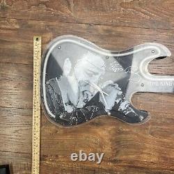 Elvis Presley Guitar Illuminating Neon Clock Very Rare The King of Rock and Roll