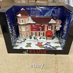 Elvis Presley Heartbreak Hotel Christmas Porcelain Display RARE Lighted Musical