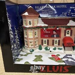 Elvis Presley Heartbreak Hotel Christmas Porcelain Display RARE Lighted Musical