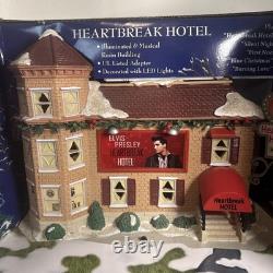 Elvis Presley Heartbreak Hotel Christmas Porcelain Display RARE Lighted Musical