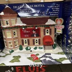 Elvis Presley Heartbreak Hotel Christmas Porcelain Display RARE Lighted Musical