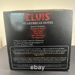 Elvis Presley Heartbreak Hotel Christmas Porcelain Display RARE Lighted Musical