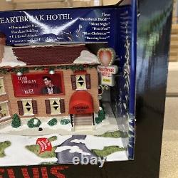 Elvis Presley Heartbreak Hotel Christmas Porcelain Display RARE Lighted Musical