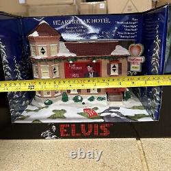 Elvis Presley Heartbreak Hotel Christmas Porcelain Display RARE Lighted Musical