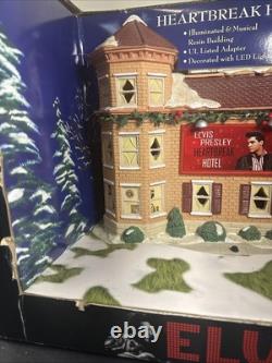 Elvis Presley Heartbreak Hotel Christmas Porcelain Display RARE Lighted Musical
