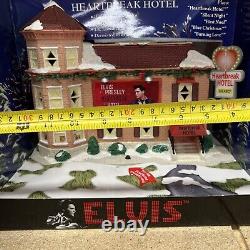 Elvis Presley Heartbreak Hotel Christmas Porcelain Display RARE Lighted Musical