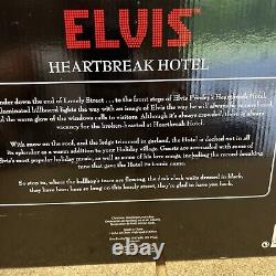 Elvis Presley Heartbreak Hotel Christmas Porcelain Display RARE Lighted Musical