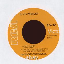 Elvis Presley Heartbreak Hotel on RCA EPA 821 Rare Orange Label EP 45 With Cover