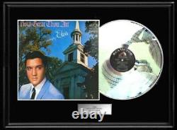 Elvis Presley How Great Thou Art White Gold Platinum Record Lp Album Frame Rare