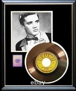 Elvis Presley I Forgot To Remember Gold Record Printed Signed Autograph Rare