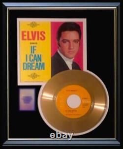 Elvis Presley If I Can Dream 45 RPM Gold Metalized Record Rare Non Riaa Award