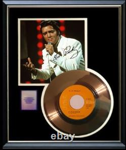 Elvis Presley If I Can Dream 45 RPM Gold Record W-printed Signed Autograph Rare