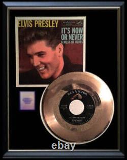 Elvis Presley It's Now Or Never 45 RPM Gold Record Rare Non Riaa Award Vintage