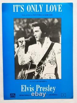Elvis Presley It's Only Love 1980 UK Sheet Music Very Rare