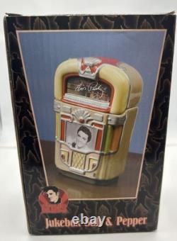 Elvis Presley Jukebox Salt And Pepper Shakers Vandor 2005 New Stackable Rare NIB
