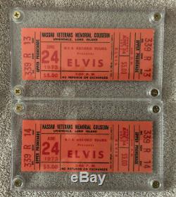 Elvis Presley June 1973 Rare Mint 2 Unused Consecutive Numbered Concert Tickets