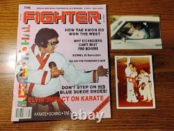 Elvis Presley Karate Photos + 1987 Fighter Magazine Lot Rare Candid Shots