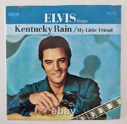 Elvis Presley Kentucky Rain Ultra Rare 7 Israel 47-9791, Hebrew Title NM