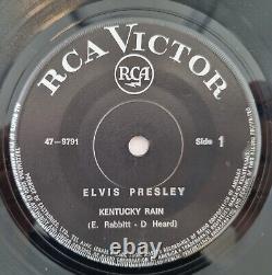 Elvis Presley Kentucky Rain Ultra Rare 7 Israel 47-9791, Hebrew Title NM