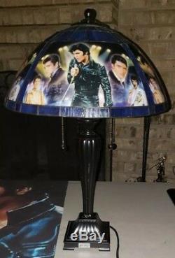 Elvis Presley Lamp'Tiffany Style' Glass. Vintage. Rare. GORGEOUS
