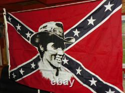 Elvis Presley Large Nylon Flag Red White Blue 35x56 1977 RARE
