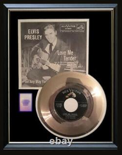 Elvis Presley Love Me Tender 45 RPM Gold Metalized Record Rare Non Riaa Award