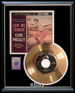 Elvis Presley Love Me Tender Ep 45 RPM Gold Metalized Record Rare Non Riaa