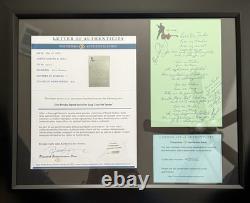 Elvis Presley Love Me Tender Hand Signed Song Lyrics Sheet Rare COA And G3D