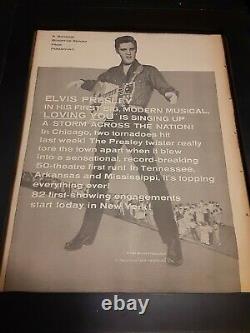 Elvis Presley Loving You Rare Original Paramount 1957 Promo Poster Ad Framed