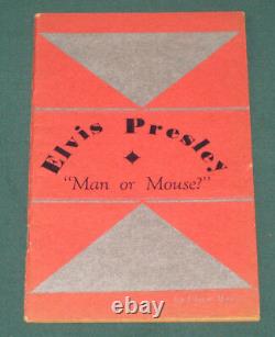 Elvis Presley Man Or Mouse small Booklet 1958 Chaw Mank RARE