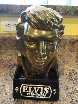 Elvis Presley McCormick Bottle Decanter Bust Gold Version Empty Very Rare