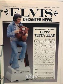 Elvis Presley McCormick Bottle Decanter Teddy Bear Large 750ml Empty Very Rare