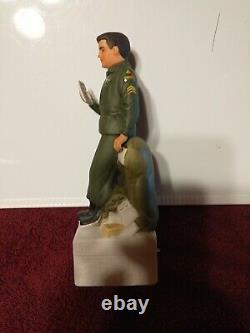 Elvis Presley McCormick Mini SGT Empty Decanter In Rare Spearhead Barracks