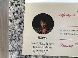 Elvis Presley Memorabilia. Rare. Hilton 1975 Dec 2-15-rainbow Menu. Holy Grail