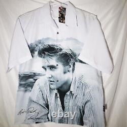 Elvis Presley Mens Allover Print Button Up Bowling Shirt Size XXL Rare NWT NOS