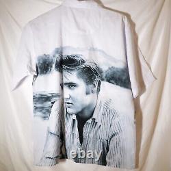 Elvis Presley Mens Allover Print Button Up Bowling Shirt Size XXL Rare NWT NOS