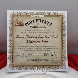 Elvis Presley Merry Christmas From Graceland Masterpiece Plate Large 2014 Rare