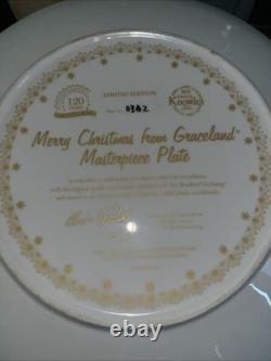 Elvis Presley Merry Christmas From Graceland Masterpiece Plate Large 2014 Rare