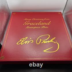 Elvis Presley Merry Christmas From Graceland Masterpiece Plate Large 2014 Rare