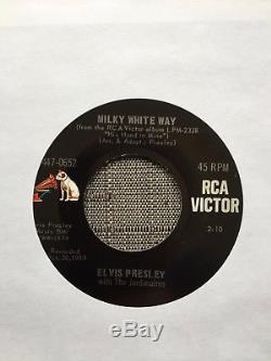 Elvis Presley Milky White Way RCA Single Vinyl, 7 45 Rare