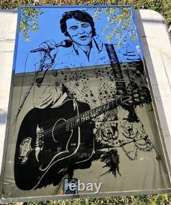 Elvis Presley Mirrored Picture 20x30 RARE USA Mechanical Mirror Works NY