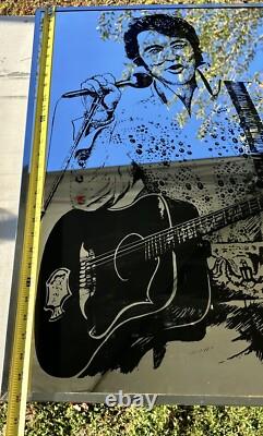 Elvis Presley Mirrored Picture 20x30 RARE USA Mechanical Mirror Works NY