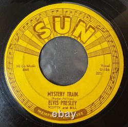 Elvis Presley Mystery Train 7 RARE Sun 223 Side Variation MEMPHIS 1955 VG 45