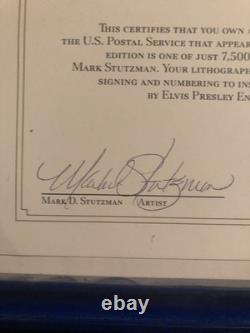 Elvis Presley ORIGINAL POSTAGE STAMP LITHOGRAPH Limited Edition RARE