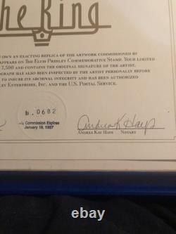 Elvis Presley ORIGINAL POSTAGE STAMP LITHOGRAPH Limited Edition RARE