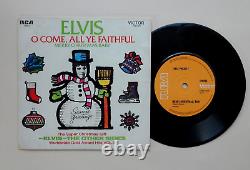 Elvis Presley O Come All Ye Faithful/Christmas super rare 1972 Australia 7 EX