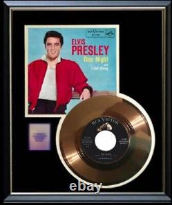 Elvis Presley One Night 45 RPM Gold Record Rare Vinyl Non Riaa Award Rare