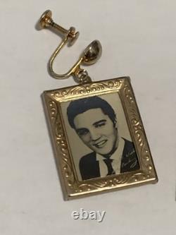 Elvis Presley- Original 1956 Gold Tone Loving You Earrings Rare