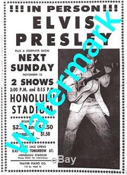 Elvis Presley Original 1957 Hawaii Concert Ticket From Honolulu Stadium Rare